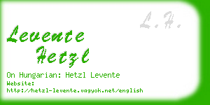 levente hetzl business card